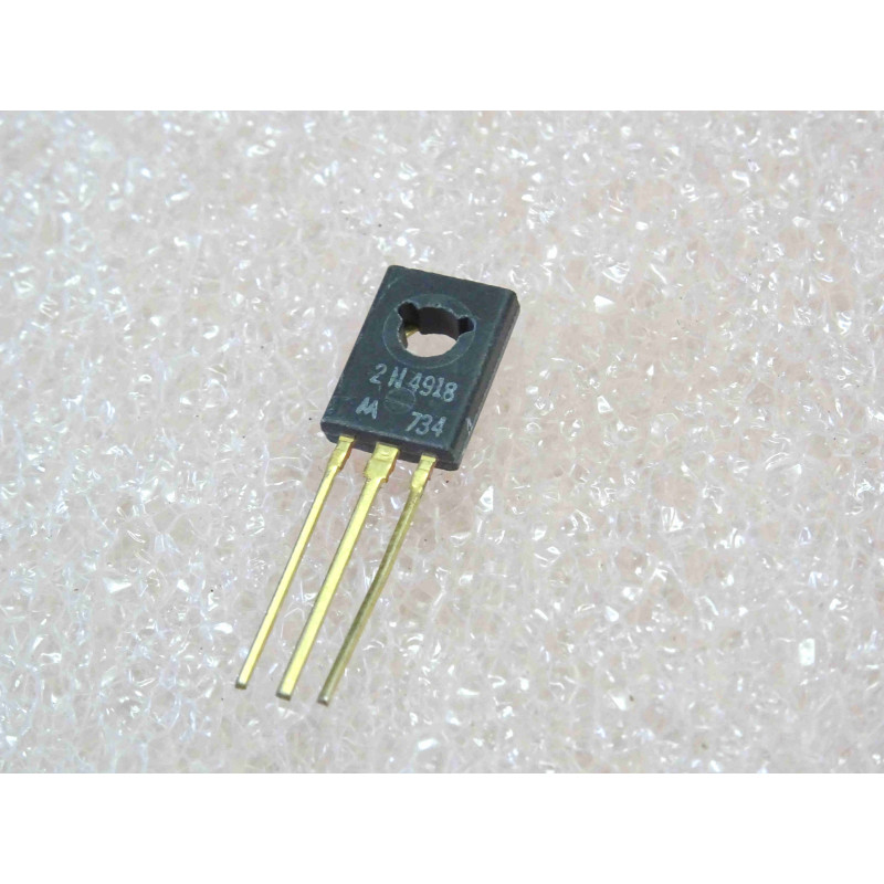 Lot de 2 Transistors Silicium PNP Moyenne Puissance Motorola 2N4918 – Boîtier TO-225AA / TO-126 (40 V – 1 A – 30 W)
