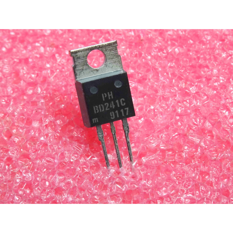 Lot de 2 Transistors Biporaires NPN Silicium Moyenne Puissance BD241C – Boîtier Plastique TO-220 (100 V – 3 A – 40 W)