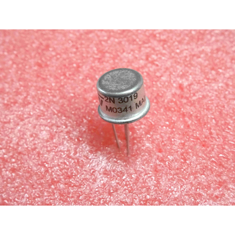Lot de 2 Transistors Biporaires NPN Silicium Épitaxiaux Planaires STMicroelectronics 2N3019 – Boîtier Métallique TO-39 (80 V – 1 A)