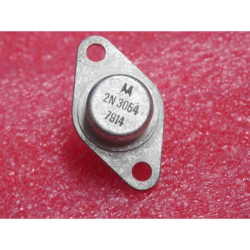 Lot de 2 Transistors Bipolaires NPN Motorola 2N3054 – Boîtier Métallique TO-3 (60 V – 4 A – 50 W)