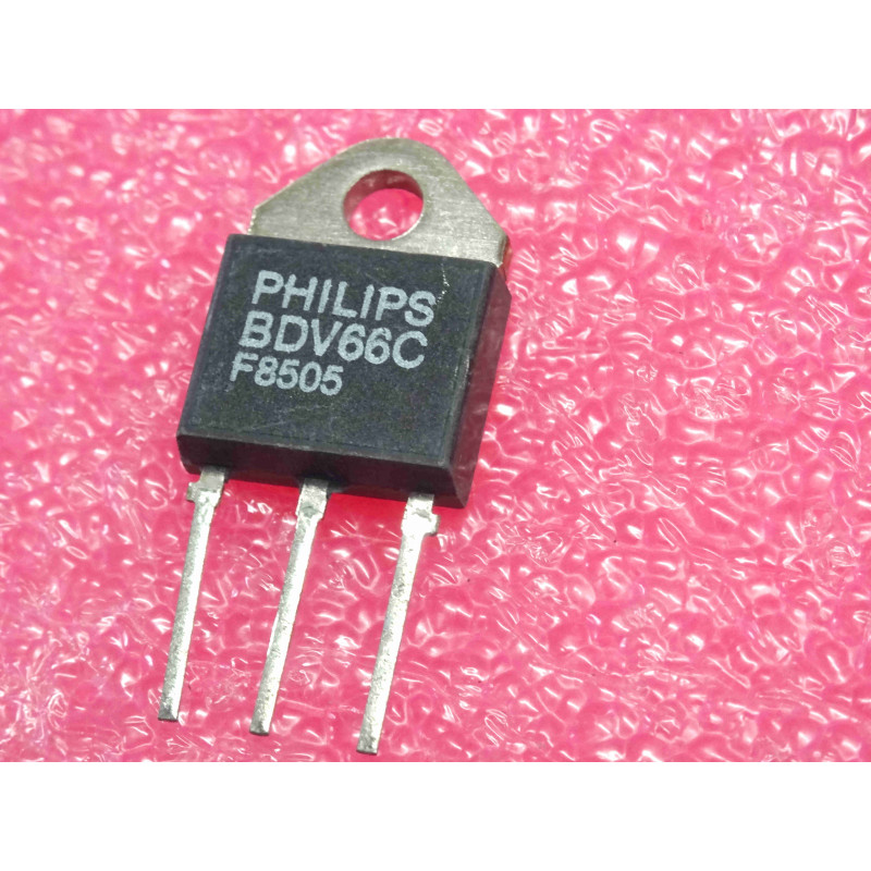 Transistor Bipolaire PNP Darlington Philips BDV66C – Boîtier Plastique/Métal de Puissance SOT-93 / TO-247 (-120 V – -16 A – 175 W – Audio Haute Puissance & Commutation)