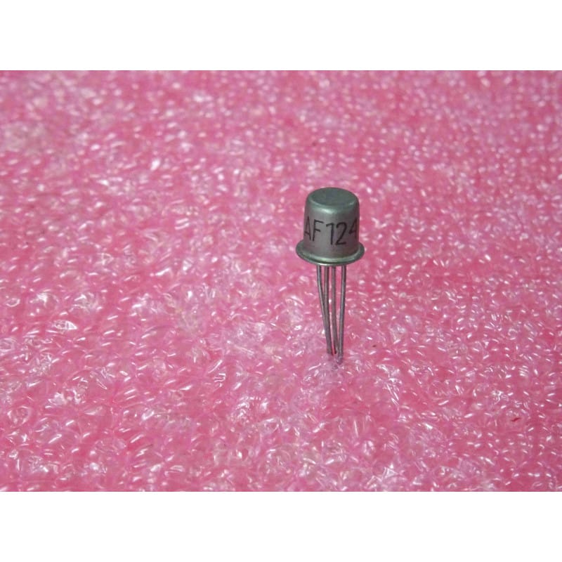 Transistor Bipolaire PNP Germanium AF124 – Boîtier Métallique TO-72 à 4 Broches (-32 V – -10 mA – Haute Fréquence & Amplification RF)