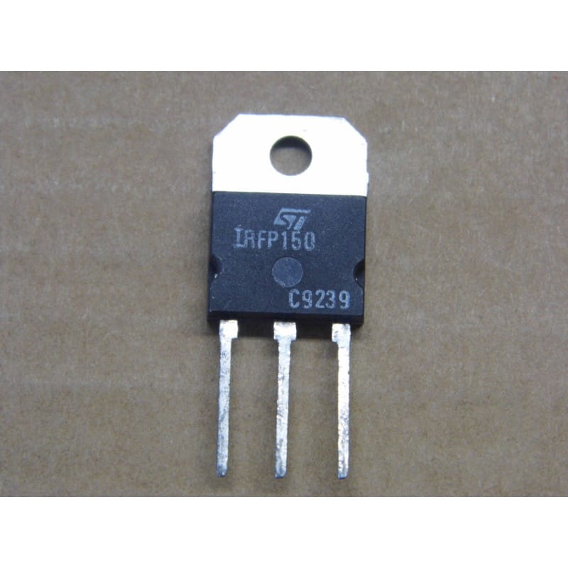Lot de 2 Transistors MOSFET de Puissance N-Channel STMicroelectronics IRFP150 – Boîtier TO-247 (100 V Vds / 40 A – Commutation & Conversion de Puissance)