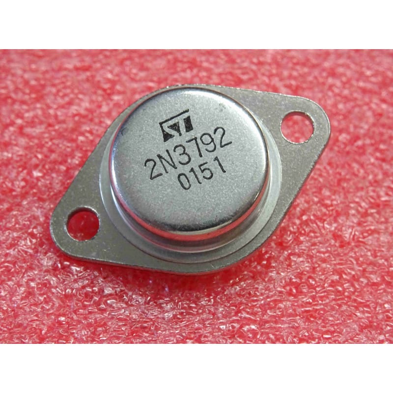 Transistor Bipolaire PNP de Puissance 2N3792 – Boîtier Métallique TO-3 (-80 V Vceo / -80 V Vcb – -10 A – 150 W – Amplification & Commutation de Forte Puissance)