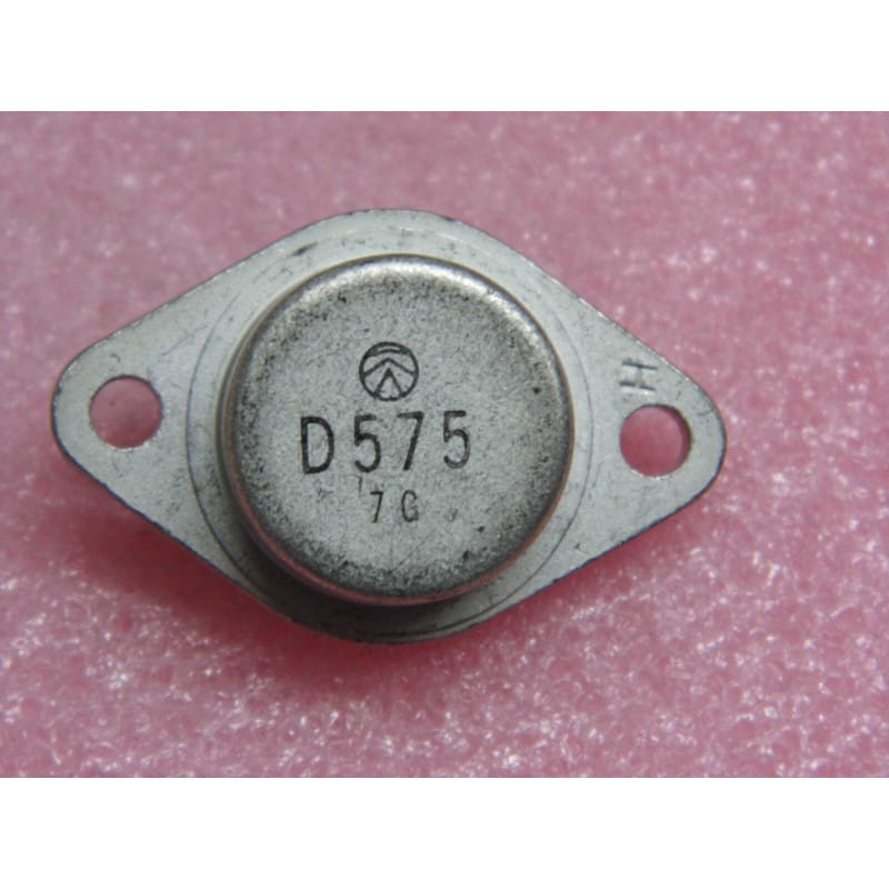 Transistor Bipolaire NPN Silicium Haute Tension 2SD575 (D575) – Boîtier Métallique TO-3 (600 V Vceo / 1500 V Vcb – 2,5 A à 5 A – 50 W – Balayage Ligne TV & Commutation)