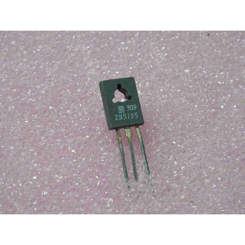 Lot de 2 Transistors Bipolaires PNP Silicium SGS 2N5195 – Boîtier Plastique Isolé TO-126 (-60 V Vceo / -4 A Ic – 30 W – Moyenne Puissance & Commutation)