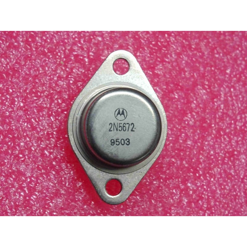 Transistor Bipolaire NPN Silicium de Forte Puissance 2N5672 – Boîtier Métallique Industriel TO-3 (120 V Vceo / 30 A Ic – Commutation & Forte Puissance)
