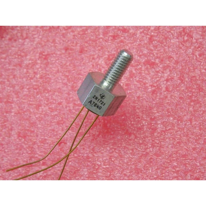 Transistor Bipolaire NPN Silicium Texas Instruments 2N1721 – Boîtier Métallique Industriel TO-53 / TO-36 (30 V Vceo / 1 A Ic – Moyenne Puissance & Commutation)