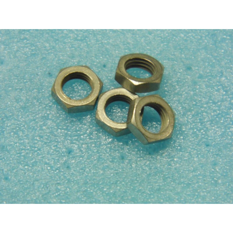 Lot de 70 Écrous Hexagonaux M6 en Laiton Nikelé – Hauteur Faible 2.5 mm, Idéal Fiches & Douilles Banane 4 mm