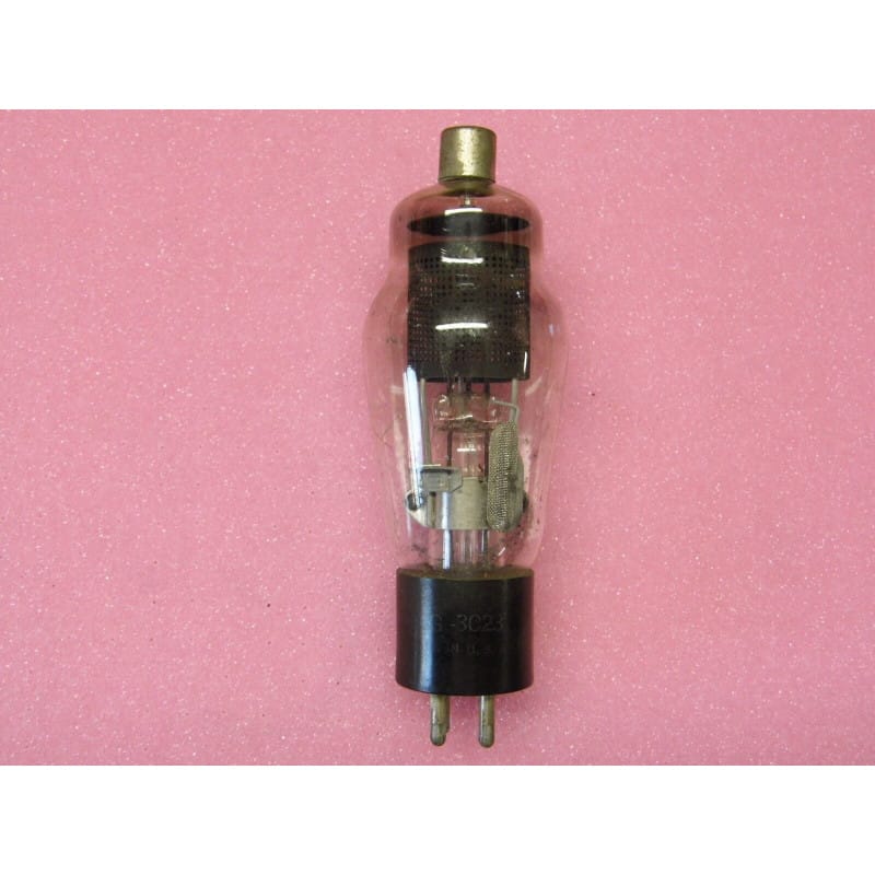 [190369866619] Tube Électronique Triode de Puissance JAN CG 3C23 – Culot 4 Broches, 60 x 155 mm, Militaire US