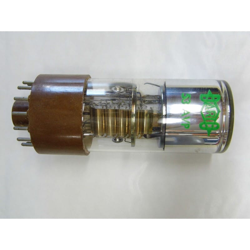 [200508951292] Tube Photomultiplicateur Dario 53AVP – Daté du 17 Avril 1959, 52 x 148 mm, en Boîte d'Origine avec Fiche Technique
