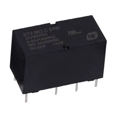 (lot de 2) Relais Miniature Électromécanique DIL ST2-002-C 24W – Bobine 24 V DC, 2 Inverseurs (DPDT) 2 A, Boîtier Étanche