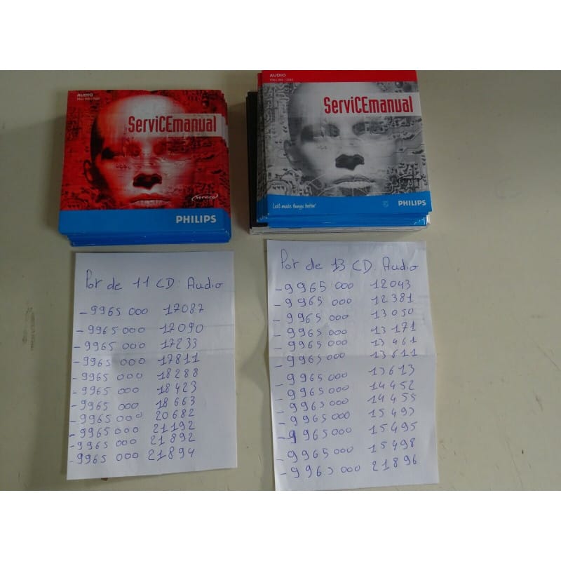 [194467555624] Lot de 24 CD "Service Manual" - Philips Audio (2002-2003)