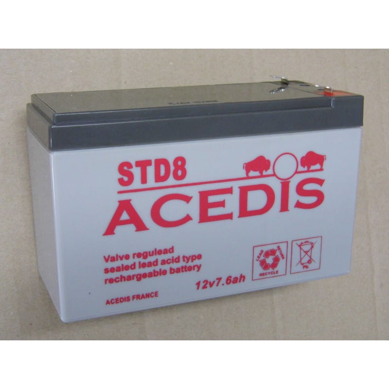 Batterie Acedis (Standard STDO) 12V 7Ah / 7.2Ah / 7.6Ah