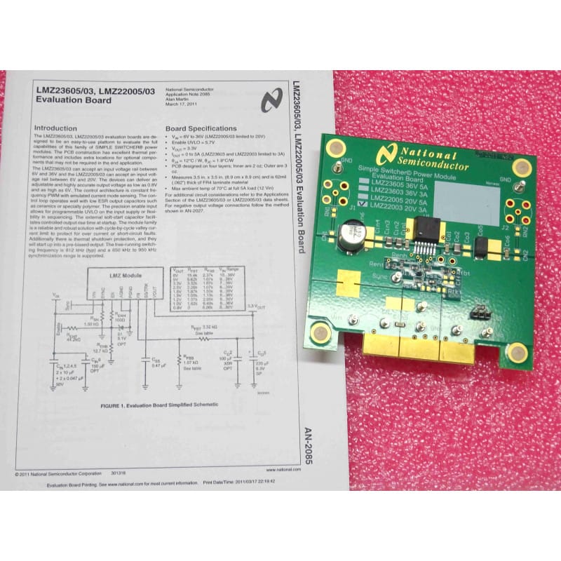 [LMZ22003EVAL / NOPB] Carte d'évaluation National Semiconductor LMZ22003
