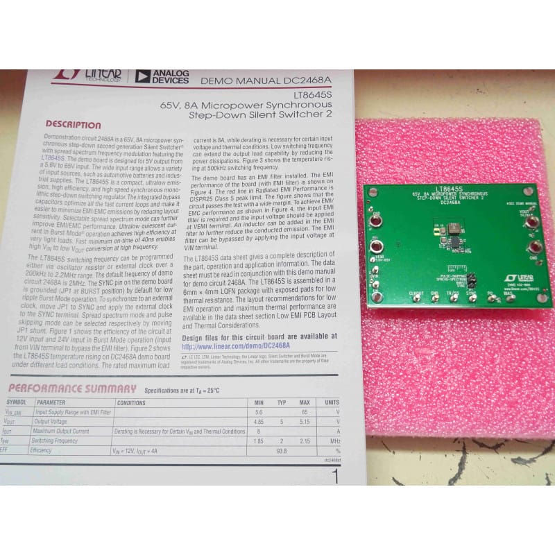 [DC2468A] Carte de démonstration Linear Technology DC2468A
