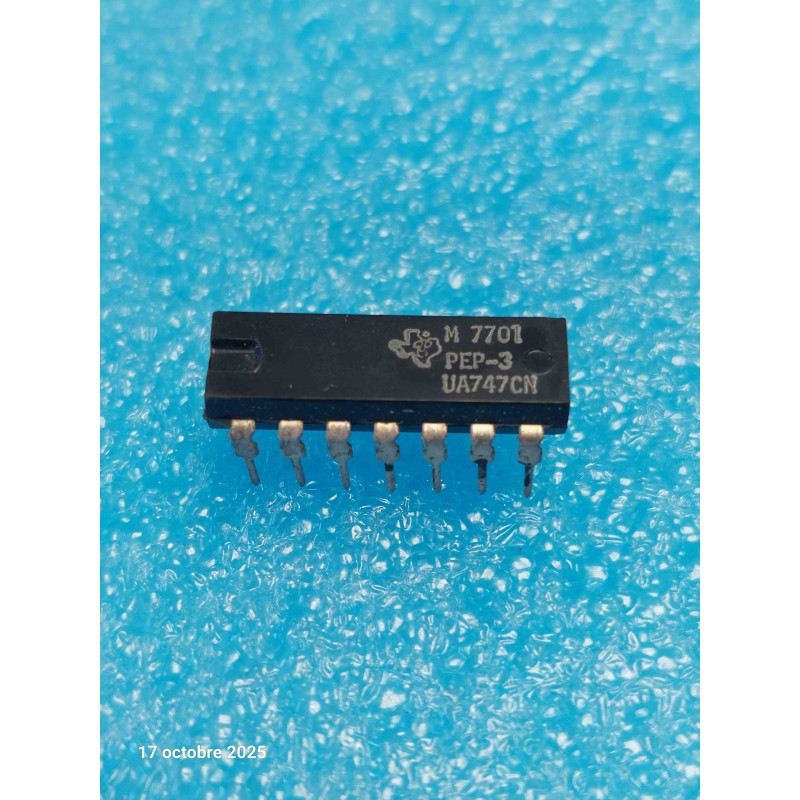 Double Amplificateur Opérationnel Standard µA747CN