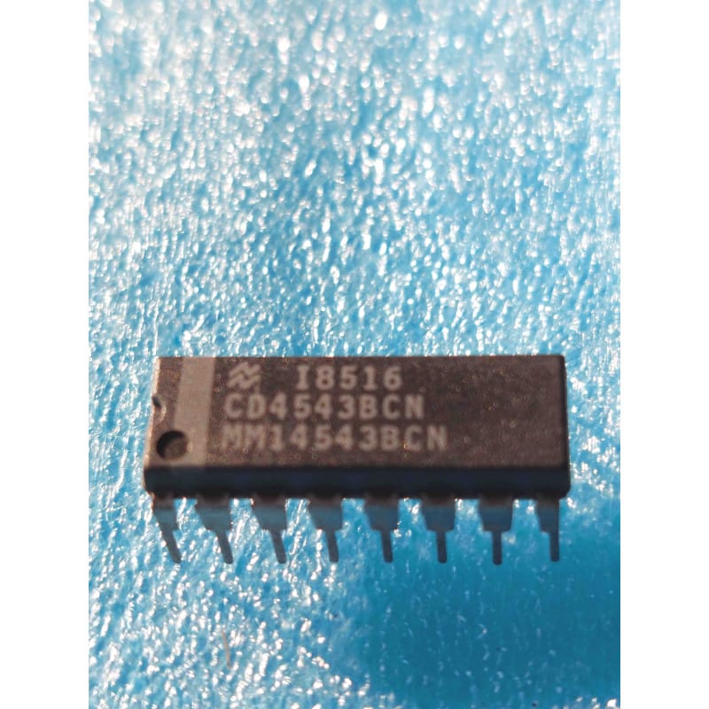 Décodeur / Driver d'Afficheur LCD/LED 7 Segments CMOS National Semiconductor CD4543BCN / MM14543BCN