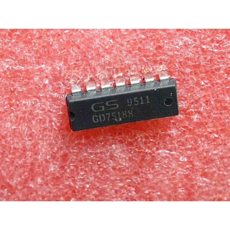 Quadruple Émetteur de Ligne RS-232 GS Microelectronics GD75188