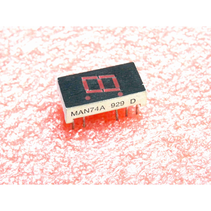 Afficheur 7 Segments LED Rouge 7.62mm MAN 74 A - Cathode commune
