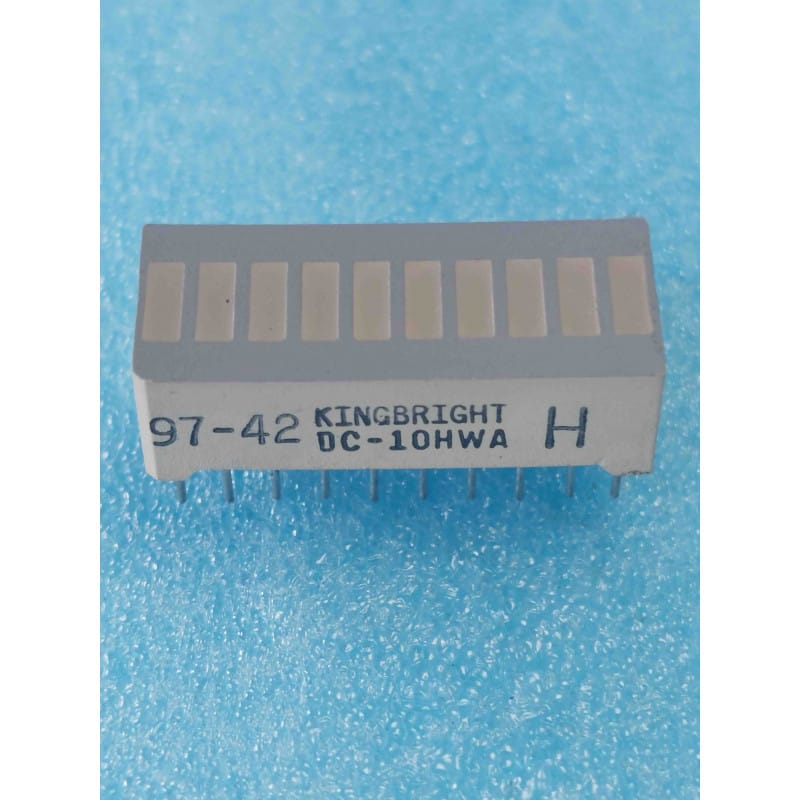 Bargraphe à LED 10 Segments Rouge DC-10HWA - Marque Kingbright (660nm)