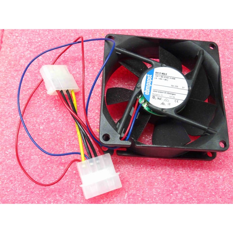 Ventilateur Silencieux ebm-papst 8412 NGLE - 12V DC (80x80x25mm)