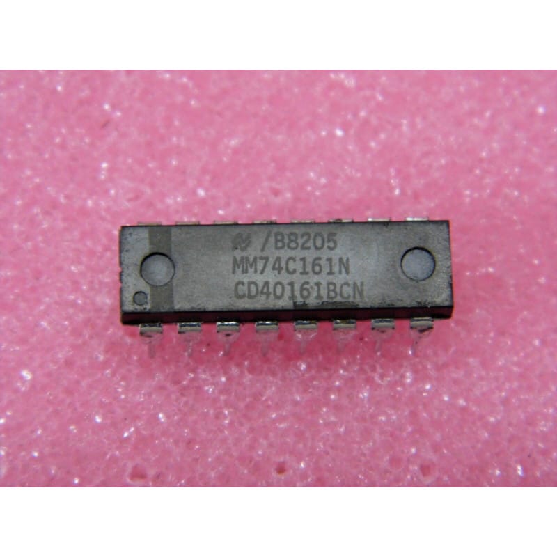 MM74C161N / CD40161BCN - Compteur Binaire Synchrone 4 Bits Programmable DIP-16
