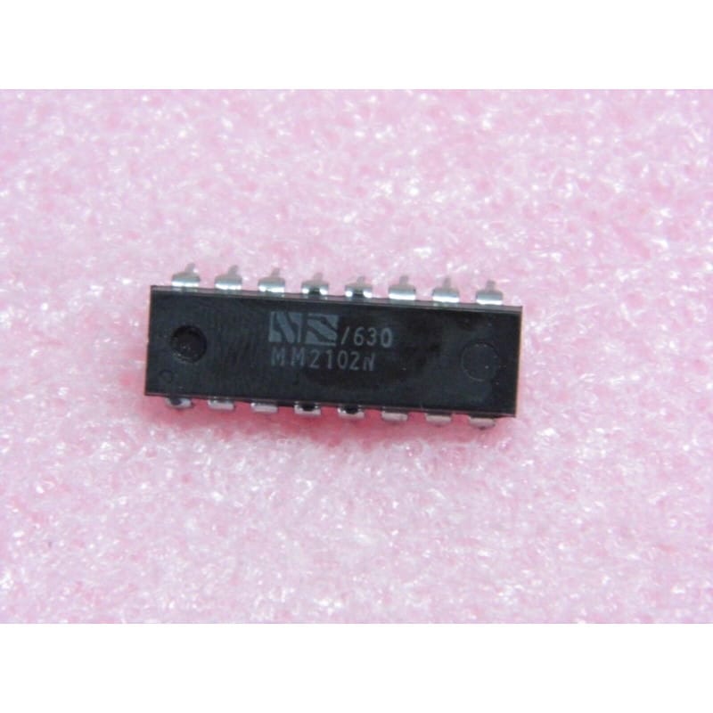 MM2102N / MM 2102 N - Mémoire RAM Statique (SRAM) NMOS 1024 x 1 Bit DIP-16