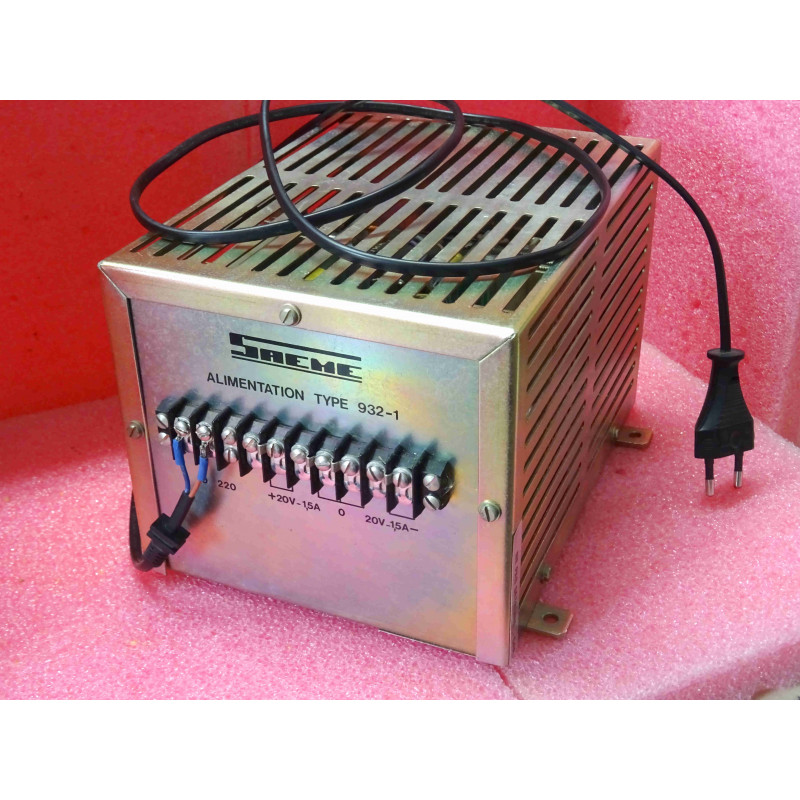 [type 932-1] Transformateur Saeme Type 932-1 - 220V AC / 2x20V 1.5A (40V) - Format Industriel