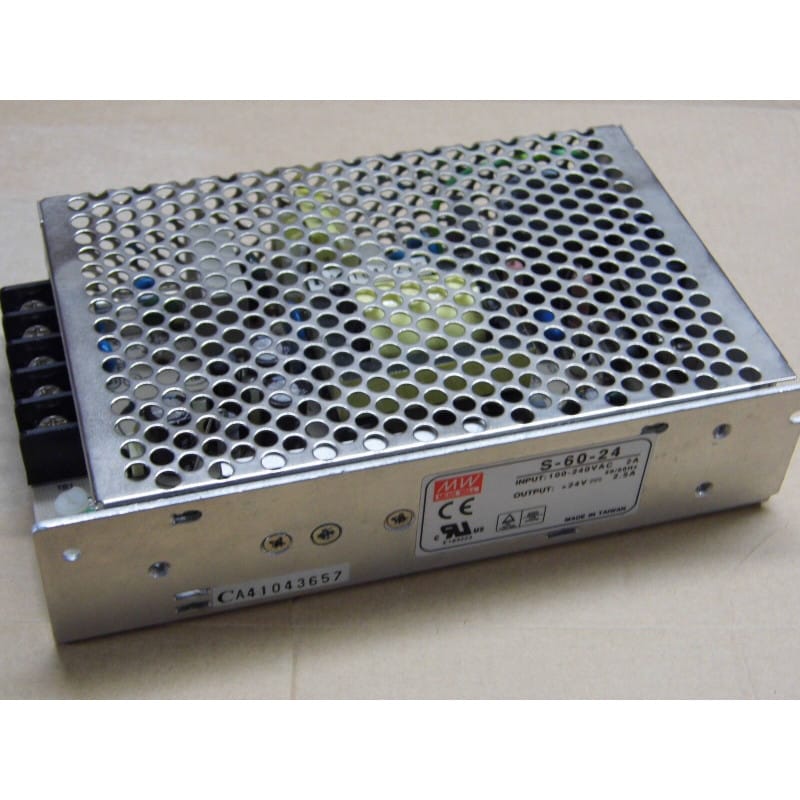 Alimentation Industrielle Mean Well S-60-24 - 24V / 2.5A (60W) - Bloc secteur à bornier