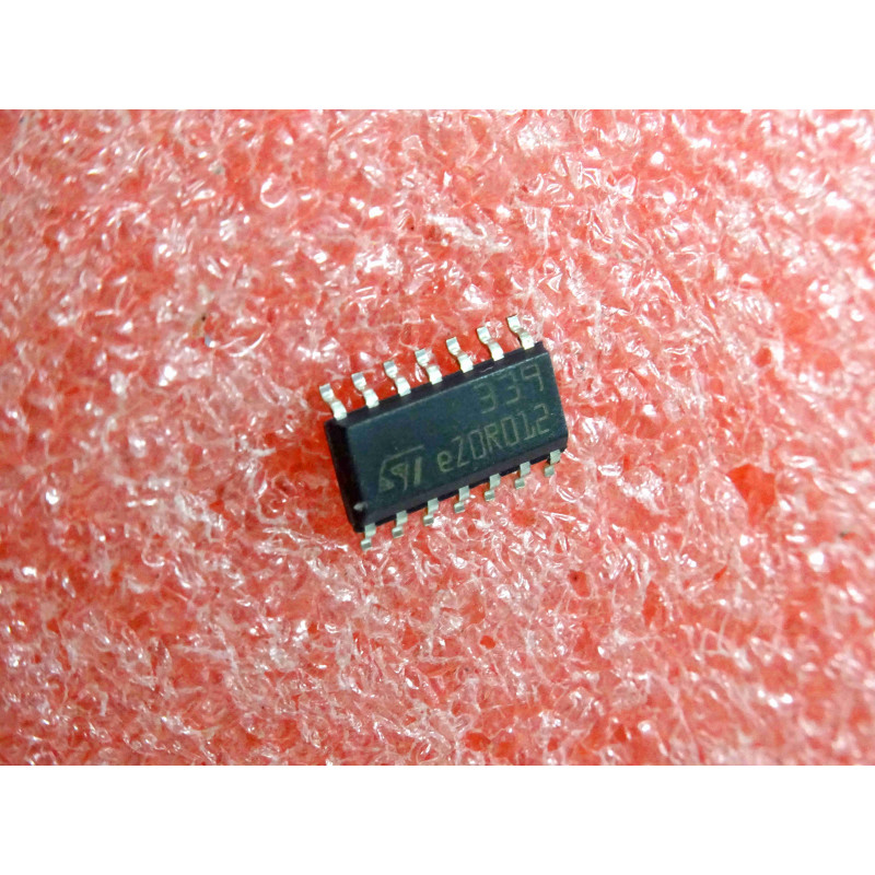 [LM339D] LM339D (STMicroelectronics) - Quadruple Comparateur de Tension Basse Consommation (Boîtier CMS SO-14) (Lot de 2)